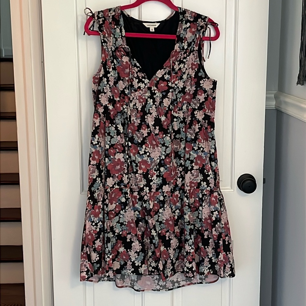 Lucky Brand NWOT Poplin Shoulder Cinched Dress